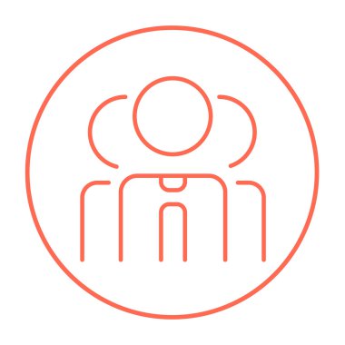 Grup işadamları satırı simgesi.