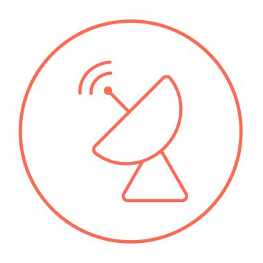 Radar uydu çanağı satırı simgesi.