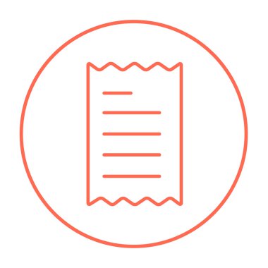 Alınan satır simgesi.