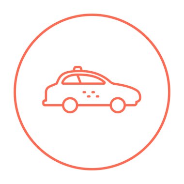 Taksi otomobili simgesi.