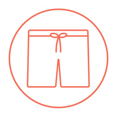 Yüzme şortu çizgi simgesi.