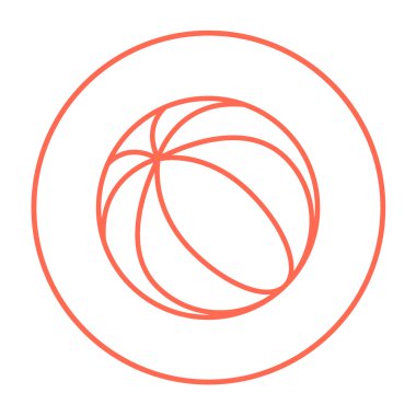 Plaj topu çizgisi simgesi.