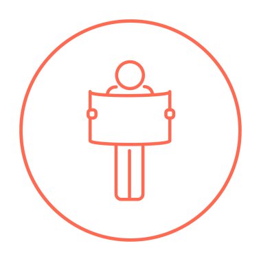 Harita çizgi kutsal kişilerin resmi vasıl görünen adam.