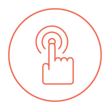 Touch screen gesture line icon.