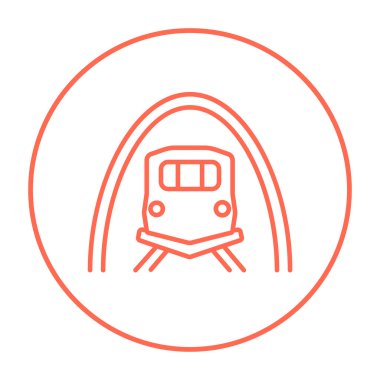 Tren tüneli satırı simgesi.