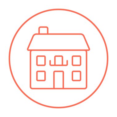 İki katlı müstakil ev satırı simgesi.