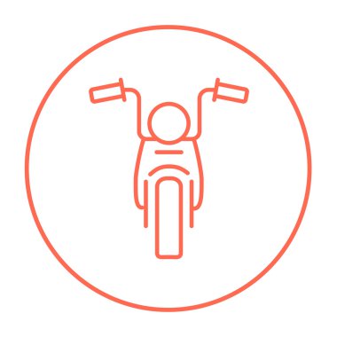 Motosiklet çizgisi simgesi.