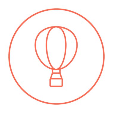 sıcak hava balon satırı simgesi.