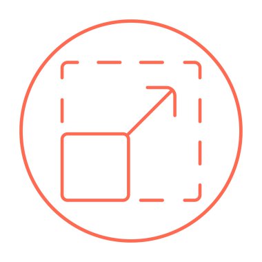 Ölçeklenebilirlik çizgisi simgesi.