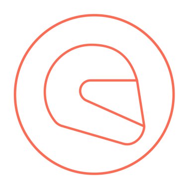 Motosiklet kask satırı simgesi.