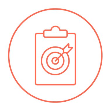 Hedef tahtası ve ok satırı simgesi.