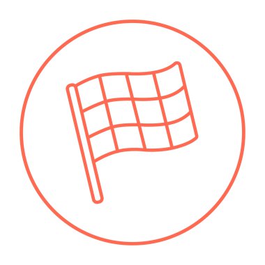 Damalı bayrak satırı simgesi.