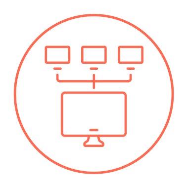 Bilgisayar ağ satırı simgesi.