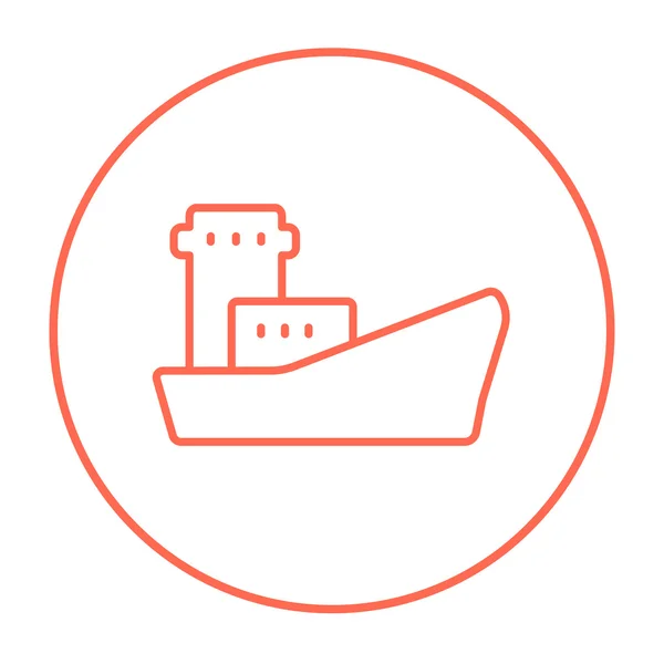 Cargo container ship line icon. — Stock Vector