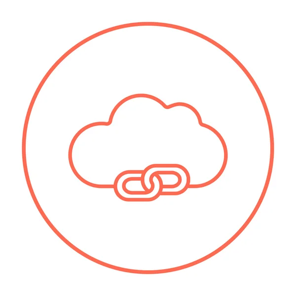 Icono de línea de computación en nube. — Vector de stock