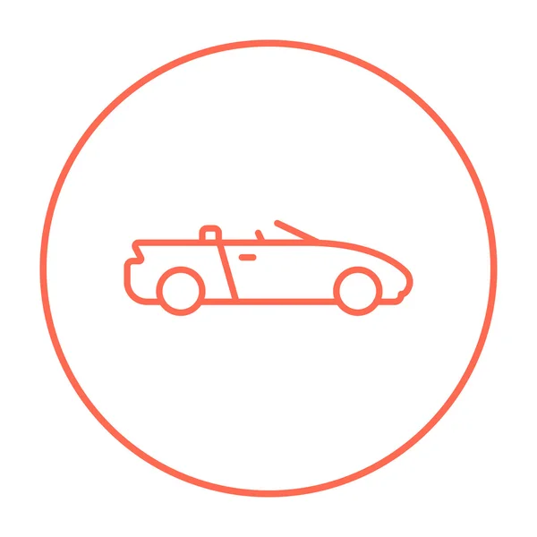 Icono de línea de coche convertible . — Vector de stock