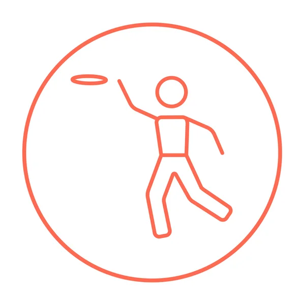 Frisbee Line Symbol. — Stockvektor