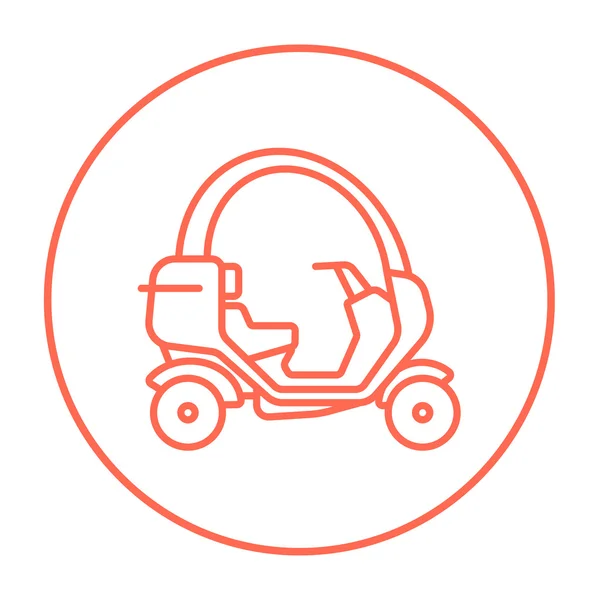 Rickshaw line icon. — Stock Vector