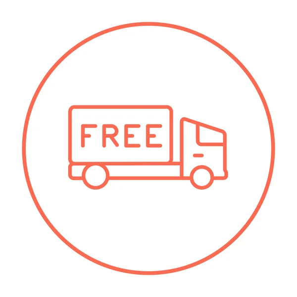 Libre entrega camión línea icono . — Vector de stock