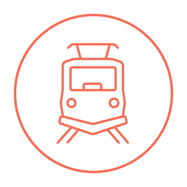Vooraanzicht van de trein lijn pictogram. — Stockvector