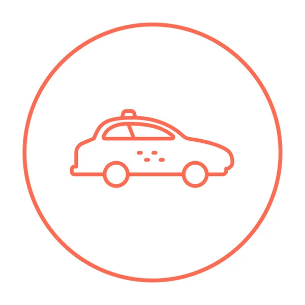 Taxi car line icon. — Stock Vector