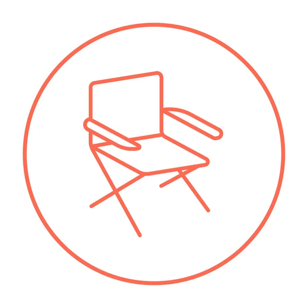 Cadeira dobrável ícone de linha . — Vetor de Stock