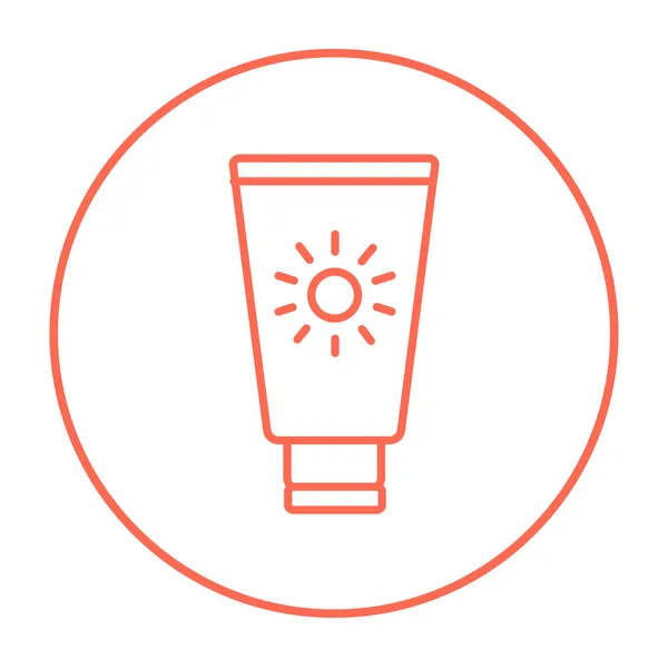 Sunscreen line icon. — Stock Vector