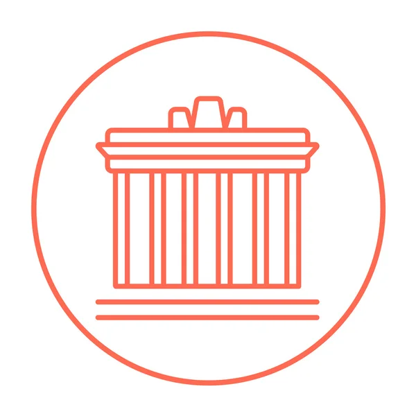 Acrópolis de Atenas icono de la línea . — Archivo Imágenes Vectoriales