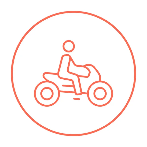 Adam sürme motosiklet satırı simgesi. — Stok Vektör