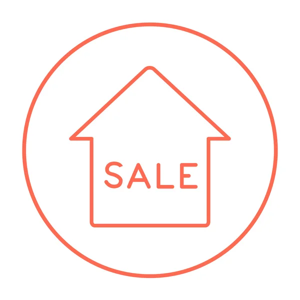 House for sale line icon. — Stock Vector