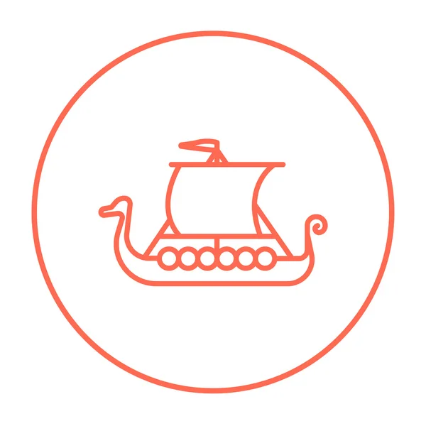 Old ship line icon. — Stock Vector