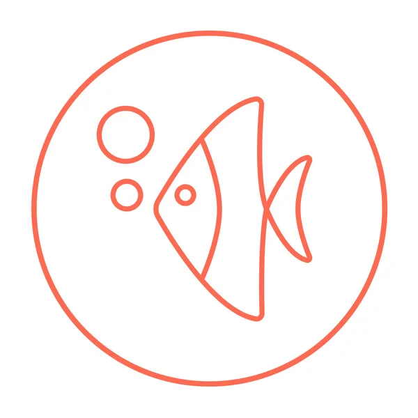 Ryby pod vodní hladinou ikonou. — Stockový vektor