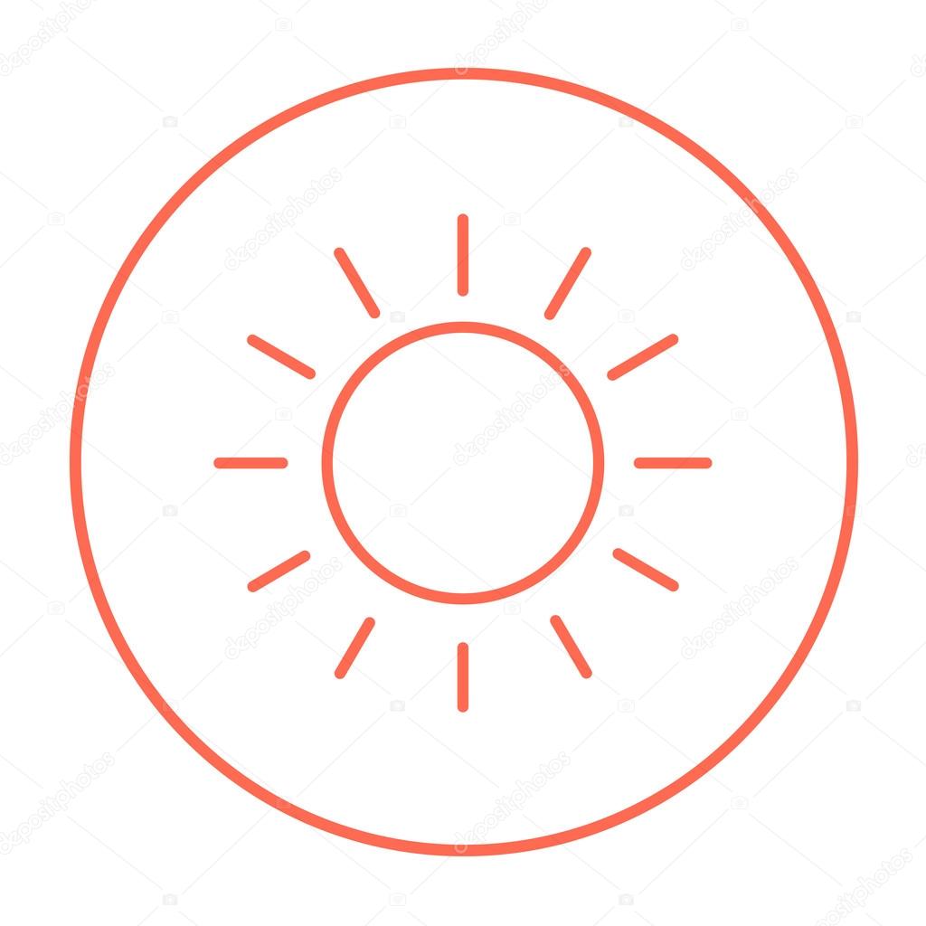 Sun line icon.