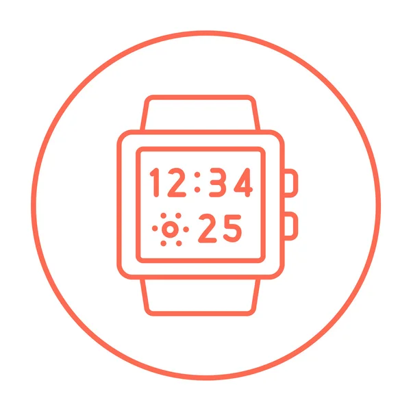 Icône de ligne Smartwatch . — Image vectorielle