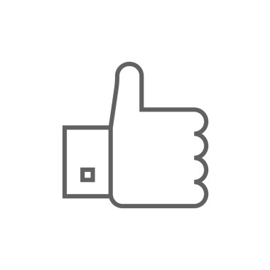 Başparmak yukarı satırı simgesi.