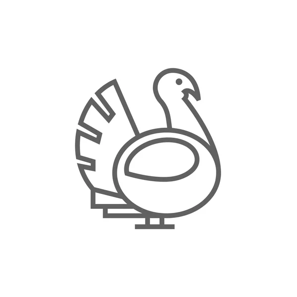 Turkey line icon. — Stock Vector