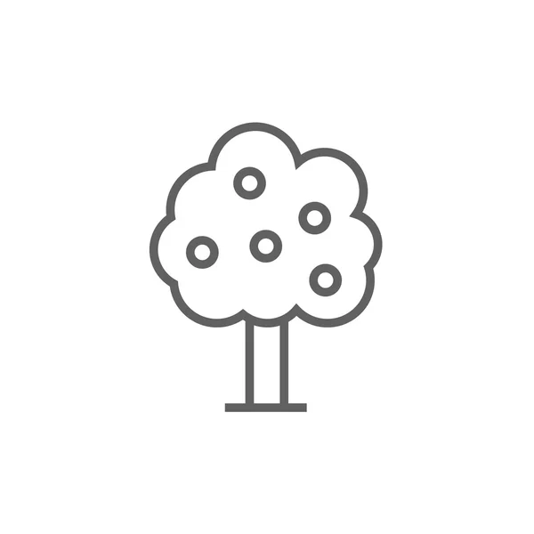 Icono de línea de árboles frutales . — Vector de stock