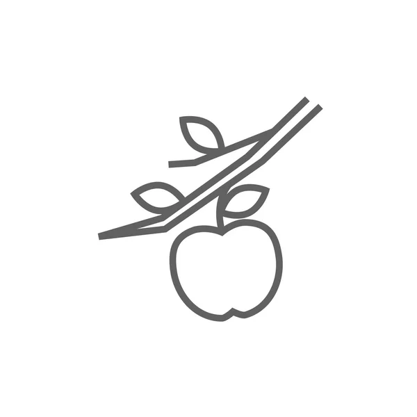 Elma hasat satırı simgesi. — Stok Vektör
