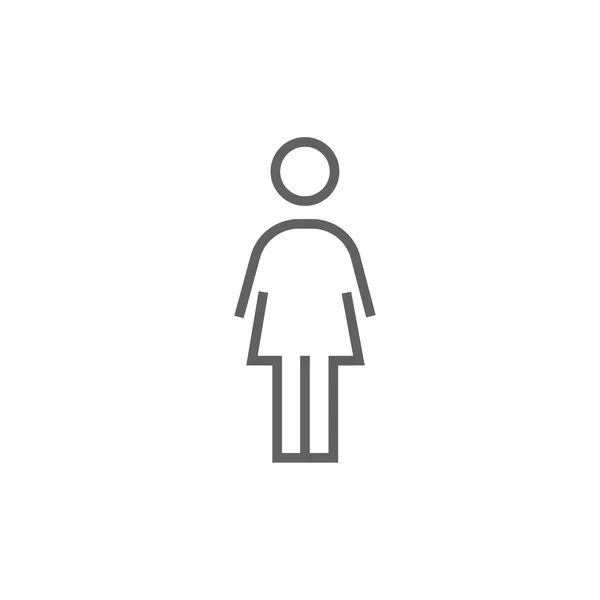 Mujer de negocios icono de línea . — Vector de stock