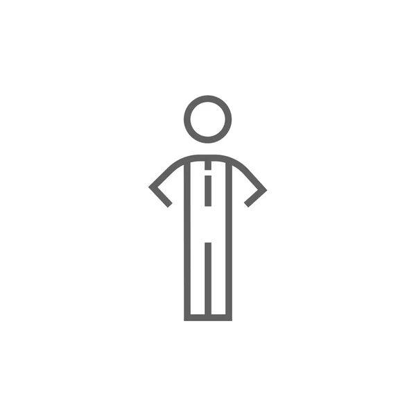 Businessman standing line icon. — Stock Vector