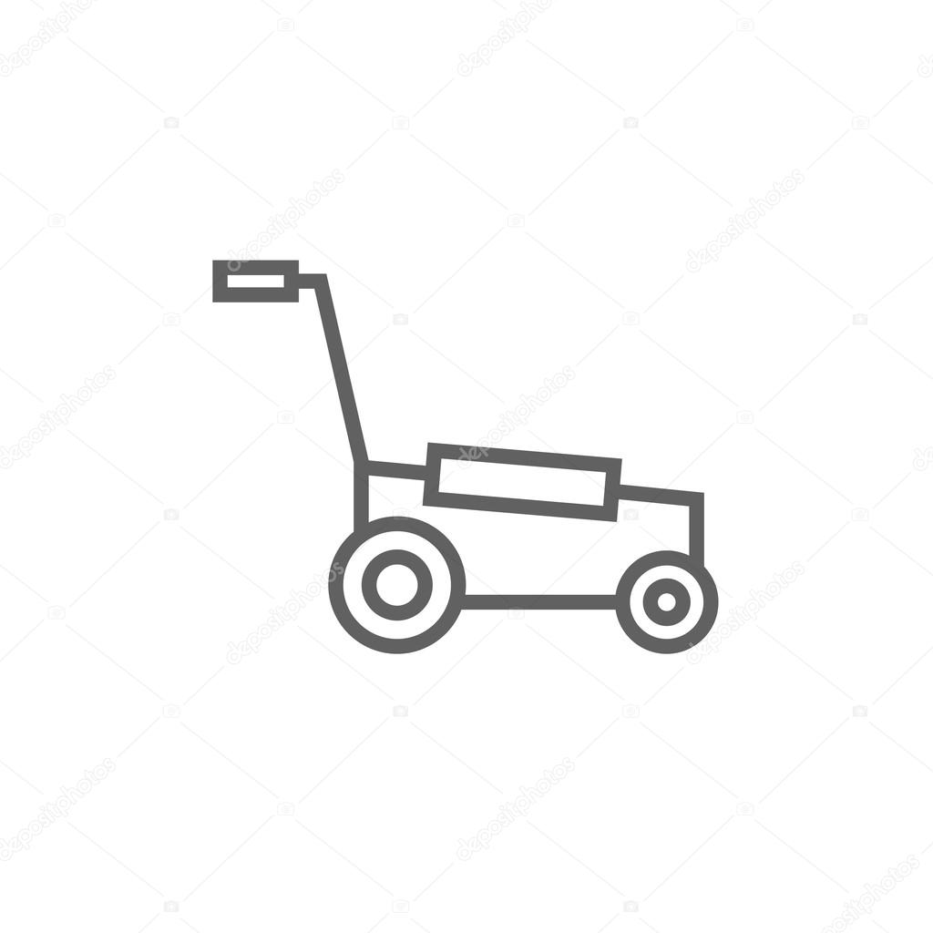 Lawnmover line icon.