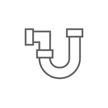 Su boru hattı satırı simgesi.