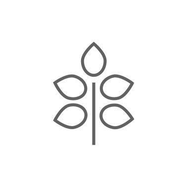 Şube ile yaprakları satırı simgesi.