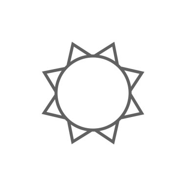 Güneş çizgisi simgesi.