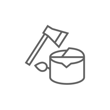 Ormansızlaşma satırı simgesi.