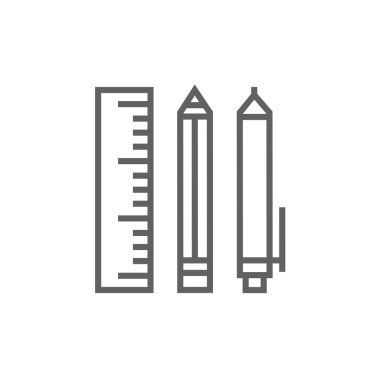 Okul malzemeleri satırı simgesi.