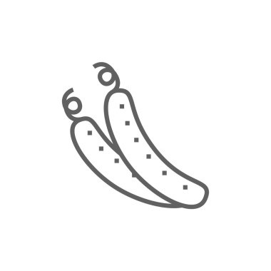 Salatalık çizgisi simgesi.