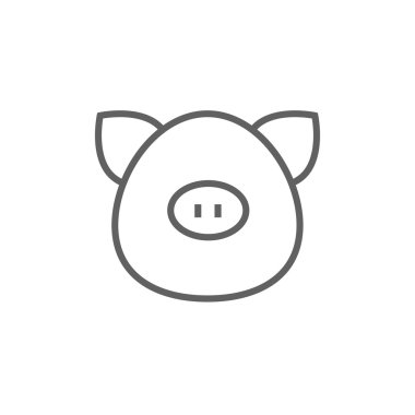 Domuz zeka çizgisi simgesi.