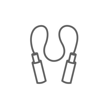 Jumping rope line icon.