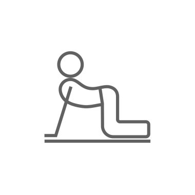 Adam pratik yoga satırı simgesi.